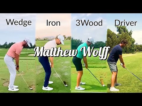 Matthew Wolff Golf Swing 2020 - Slow Motion Wedge, Iron, 3 Wood and Driver Swing