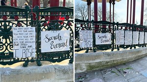 List of at least 95 women killed by men in the UK in the past year left at Sarah Everard vigil site in south London | LBC