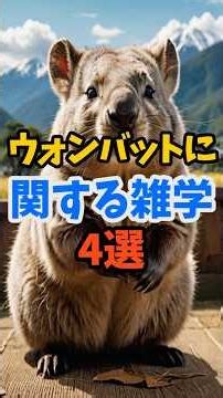 ウォンバットに関する雑学4選 #動物 #雑学 #shorts #ウォンバット
