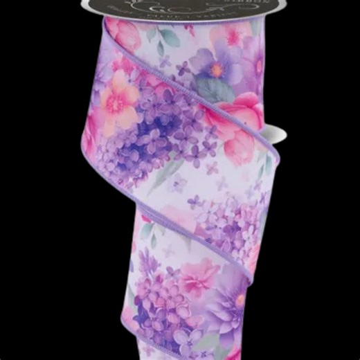 Lavender Spring Floral Hydrangea Peony Rose Wired Ribbon by the Roll 2.5" X 10 Yards LS1229C2 - Etsy