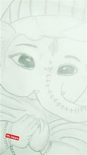 cute ganpati drawing with shedding please like and subscribe