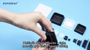 4 Pack 1-3/4"x 1-3/4" Black Square Tube End Cap Plastic Plugs | Square Tubing Plug Inserts for Metal Tubing, Fences, Glide Protection Chair Legs & Furniture, Durable Plastic Hole Plugs