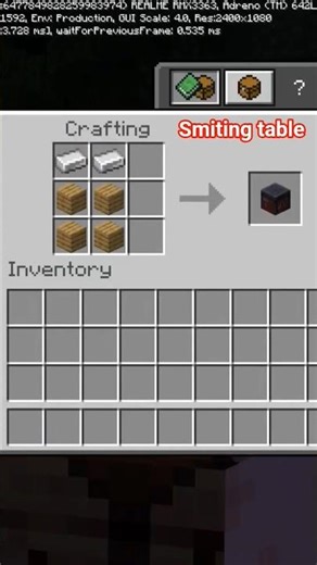 Minecraft how to make a smiting table