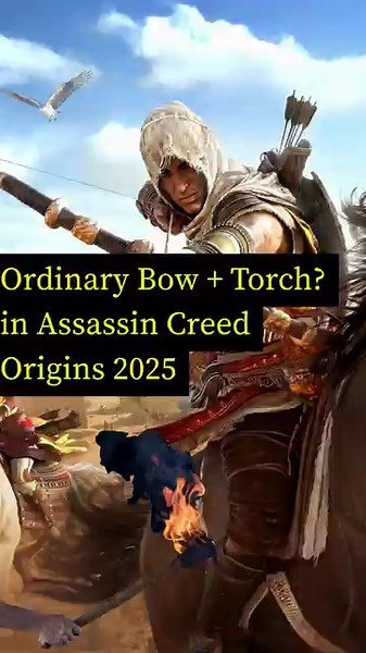 Assassin's Creed Origins: DIY FIRE ARROW Tutorial | Max Damage with Ordinary Bow & Torch! #games