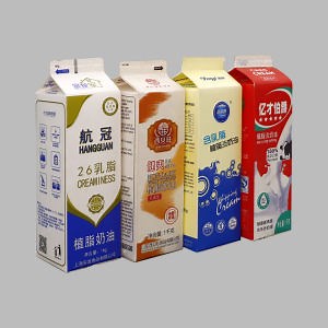 [Hot Item] Aseptic Milk Packaging Aluminum Foil Gable Top Box Juice Boxes Milk Carton