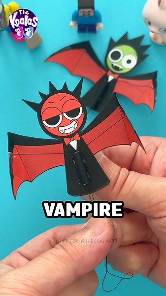 What's the SPOOKY Secret Behind This Vampire Costume? | DIY Kids Crafts #sprunki #papercrafts
