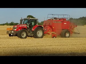 Harvest 2022 - Baling Straw with Massey Ferguson 7718 & MF 190 Hesston Baler