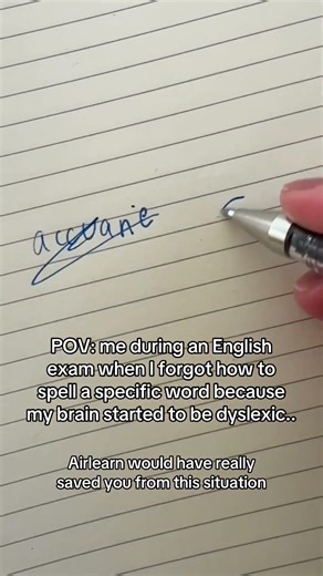 Forgetting how to spell mid-exam should be illegal 😭 Airlearn would’ve had my back fr.