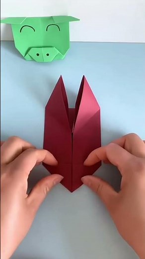 Origami Pig Face Craft | Cute Paper Animal Craft for Kids