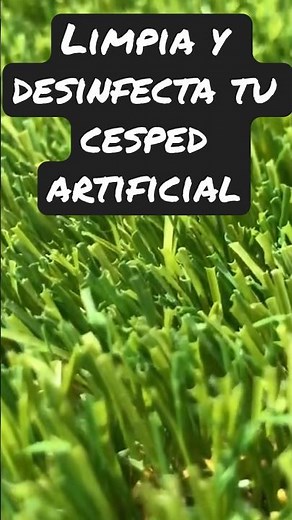 Limpieza y desinfeccion de un cesped artificial