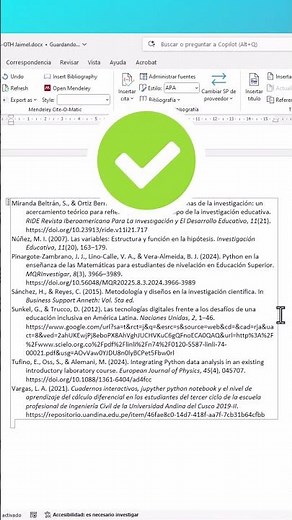 Insertar bibliografía en #Word365 con #MendeleyCite #tips #mendeley