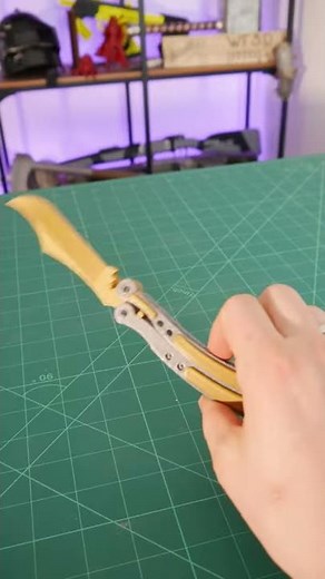 Fully 3D Printed Butterfly Knife from CS:GO
