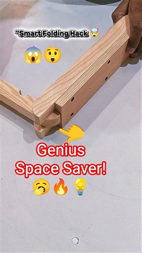 Genius Folding Clothes Hanger Idea! 🤯 #shorts #woodworking #diy