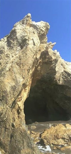 Cave Ceiling Collapsing #beach #californiabeach #waves #oceanparadise #peacefulwaves #cave #beaches