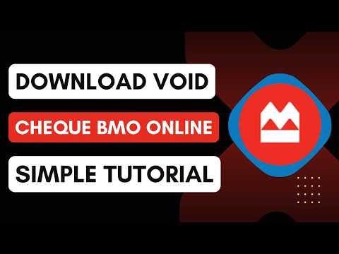 How to Download a Void Cheque from BMO Online