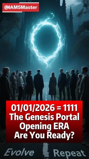 01012026 → 1111 This is not a date. It’s a reset code. 1111 = The Genesis Portal. A karmic reset. A new cycle in human evolution. The world is splitting in 2026 not into good vs evil… but into: Awake vs Asleep Embodiment vs Performance Evolution vs Repetition This is the era where humanity must choose: ✨ Evolve through awareness or 🩶 Repeat through resistance The 1111 portal doesn’t give blessings. It demands alignment. ⸻ 🌗 2026: The Split Those entering the new era will feel: • intuition shar