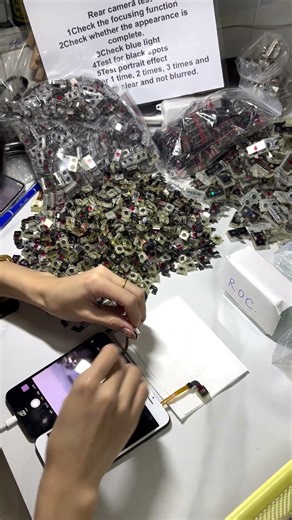 Bulk camera quality inspection, strict test for reliable products. #Camera #fyp #Test