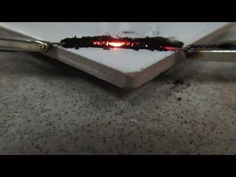 Microscale extraction of iron from iron oxide close-up P2030486