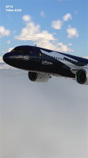 X-Plane 12 toliss A320 NEO Lufthansa special 80 years livery