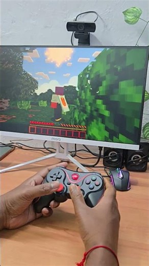 wireless controller se game Play Minecraft PC me Part - 1