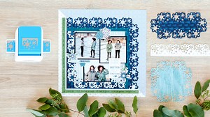 Have an Ice Time Creating This Winter Scrapbook Layout With Snowflake Frames