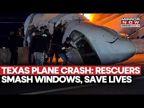 US Texas Plane Crash Horror: Rescuers Smash Cockpit Window To Rescue Survivors From Burning Wreckage