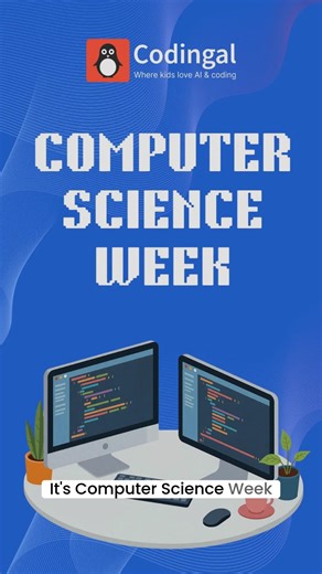 Computer Science Week is here 🚀 Millions of kids worldwide are trying the Hour of Code – a simple 1-hour intro that makes coding feel fun and creative. This week, Codingal is giving your child a free 1-hour coding class with 20 exciting activities to choose from. Sign up for your free Hour of Code class today https://smpl.is/afa0w #ComputerScienceWeek #HourOfCode #CodingForKids #KidsWhoCode #STEMLearning #AIForKids #LearnToCode #OnlineLearning #Codingal | Codingal