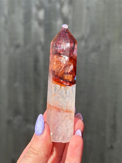 Fire Quartz Tower - Crystal - Polished Gemstone - Red Hematoid Quartz - High Quality - Point - Etsy