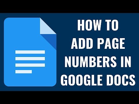 How to Add Page Numbers in Google Docs