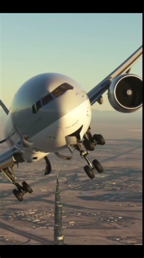 B777 flying over bruj khalifa ✈️#aviation #aeroplane #brujkhalifa #music