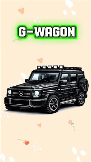 Minecraft Amazing Recipes You Didn’t Know! 🤯🔥I craft G-Wagon #shorts #youtubeshorts