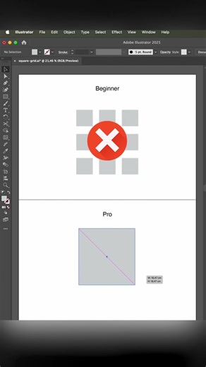 Adobe Illustrator Tutorial — Beginner vs Pro Alignment