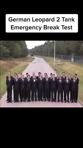 German Leopard Tank Emergency Brake Test