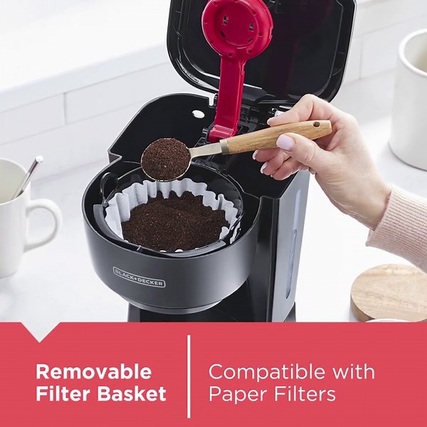 BLACK DECKER 12-Cup Drip Coffee Maker with Easy On/Off Switch and Sneak-A-Cup Feature