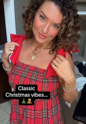 If you love that classic Christmas vibe, this plaid flannel holiday dress is everything. 🎄 Cozy, classy, and so easy to wear with self-tie shoulders that make it even cuter. Perfect for festive photos or parties! Get yours TODAY with only 3 weeks till Christmas!❤️✨ #holidaydress #christmasdress #holidaystyle #classicstyle #festivefashion