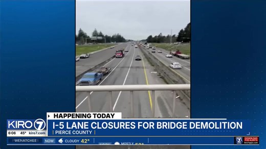 Video: I-5 lane closures for Clark Bridge demolition