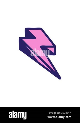 sales flash animation of tattoo in traditional style of lightning bolt Stock Video Footage - Alamy