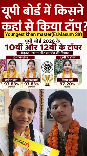 UP Board Result 2026: 10th & 12th Toppers ki List aa gayi! 📜🔥 #upboard #topper #shorts #result