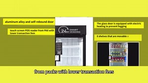HAHA Smart Vending Machine w/ Double Glass Door Refrigerated Cooler 864-Bottle