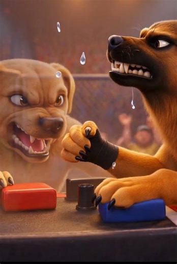 Labrador vs German Shepherd ARM WRESTLING 🐶💪 UFC Arena Fight! #shorts