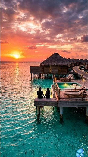 Ocean Sunset 😍 Maldives Paradise #natural #trending #beautifulplaces