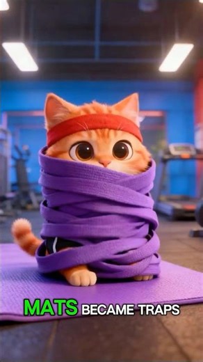 When your cat joins the gym… 😹💀 #shorts