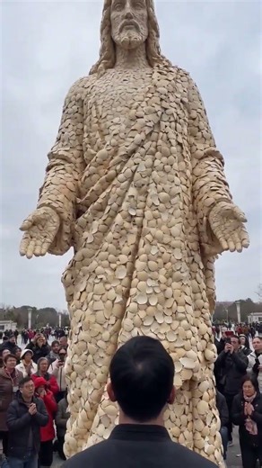 Jesus Sculpture Made From Eggshells Symbolizes the Empty Tomb
