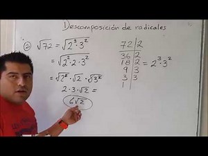 Descomposición de radicales paso a paso (Ejemplo 1)