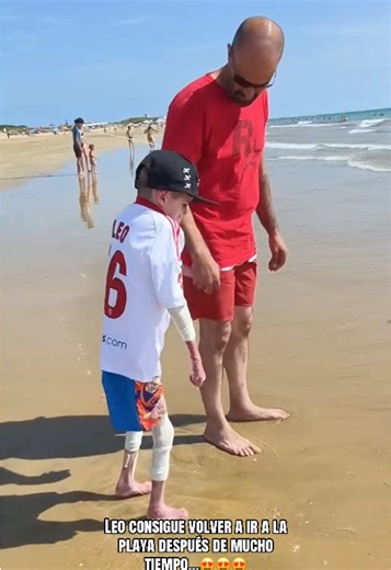 Leo consigue volver a la playa después de mucho tiempo