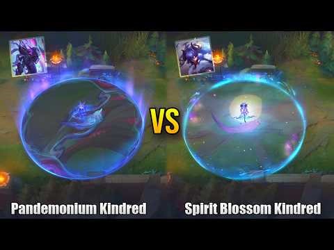 Pandemonium Kindred vs Spirit Blossom Kindred - Skin Comparison - League of Legends