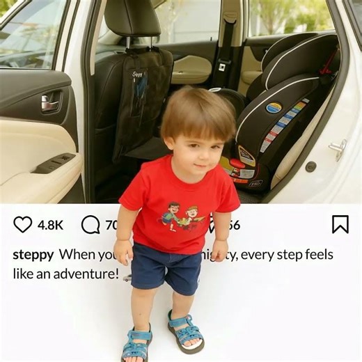 With Steppy every step feels like an adventure and an accomplishment 🤩 #steppy #carseatstep #mom