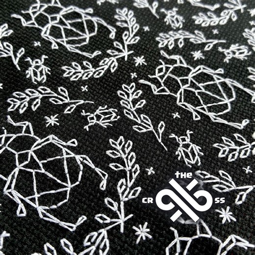 Pattern for Cross-stitch Embroidery "scarab Beetle Blackwork Style". Download Pdf - Etsy