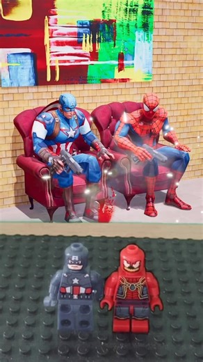 LEGO Captain America vs Spiderman, Toys #lego #captainamericavsspiderman #shorts