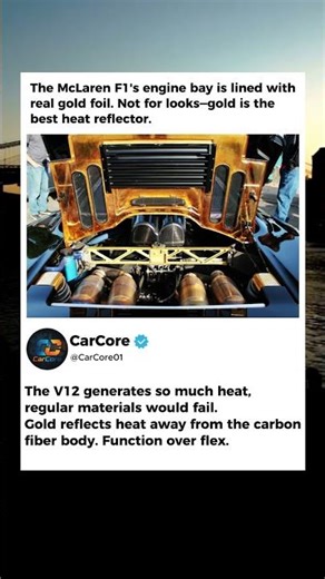 McLaren F1 Engine Bay Is Lined With Gold - CarCore